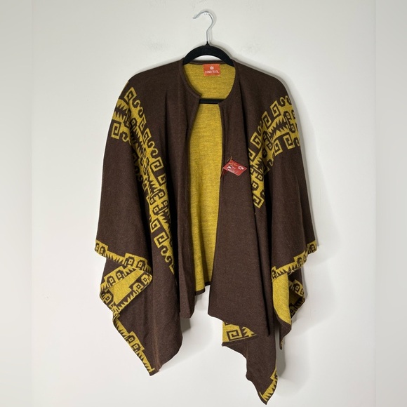 D’ Peru Textil Baby Alpaca Poncho Sweater Sulca Textile New - Picture 1 of 4